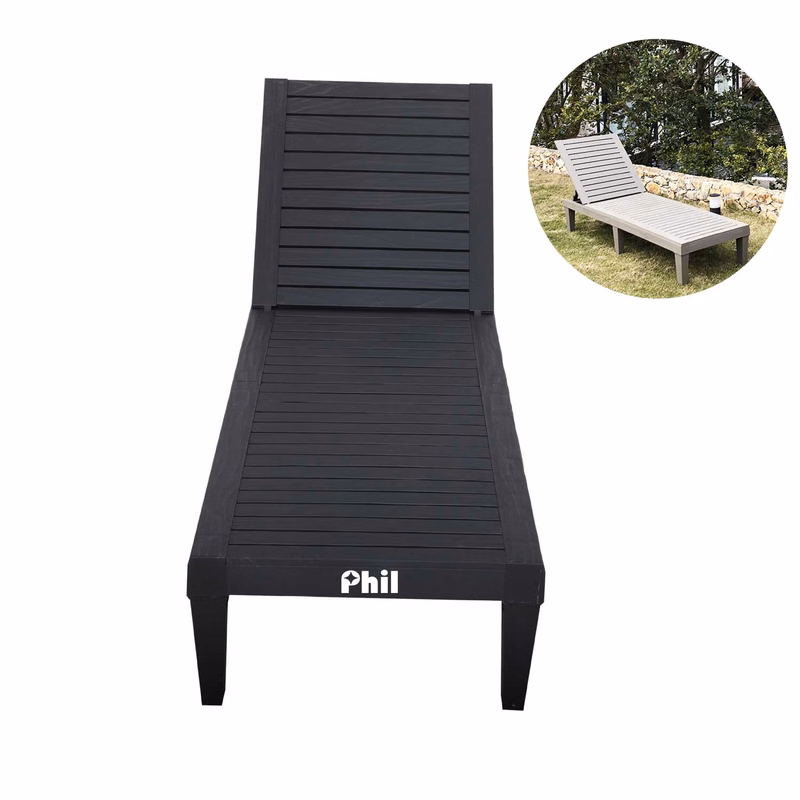 Poolside Sun Lounger – Beach Chair w/ Cushion