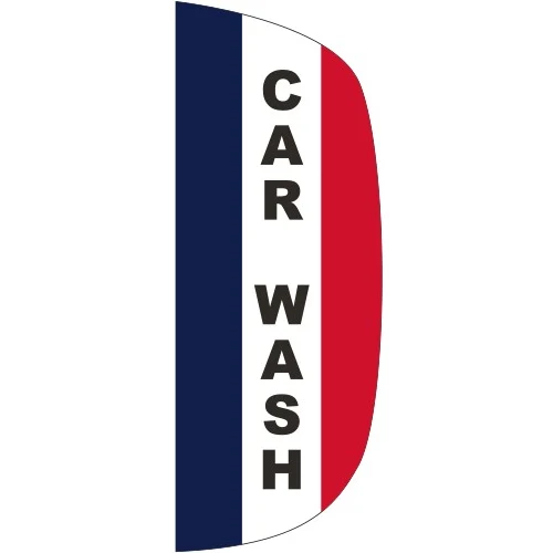 "CAR WASH" 3' x 8' Message Flutter Flag 1