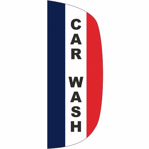 "CAR WASH" 3' x 8' Message Flutter Flag