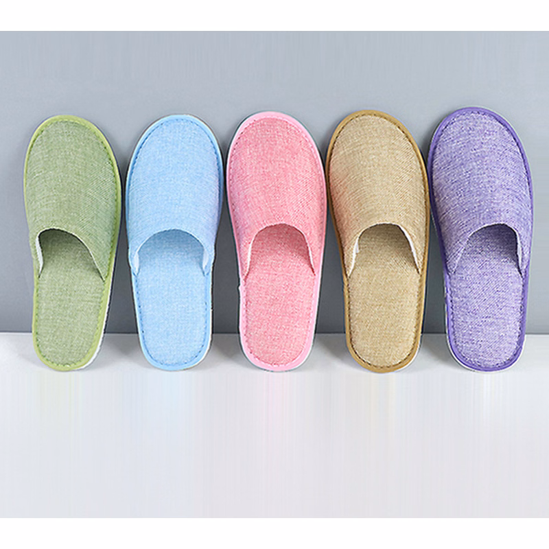 Disposable linen slippers