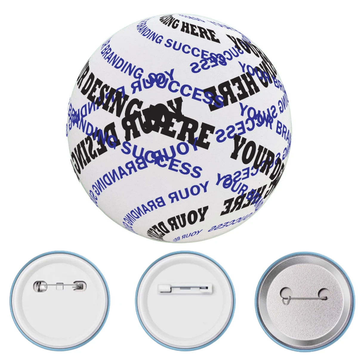2.28 Inch Tinplate Metal Badge Pin With Custom Logo 1