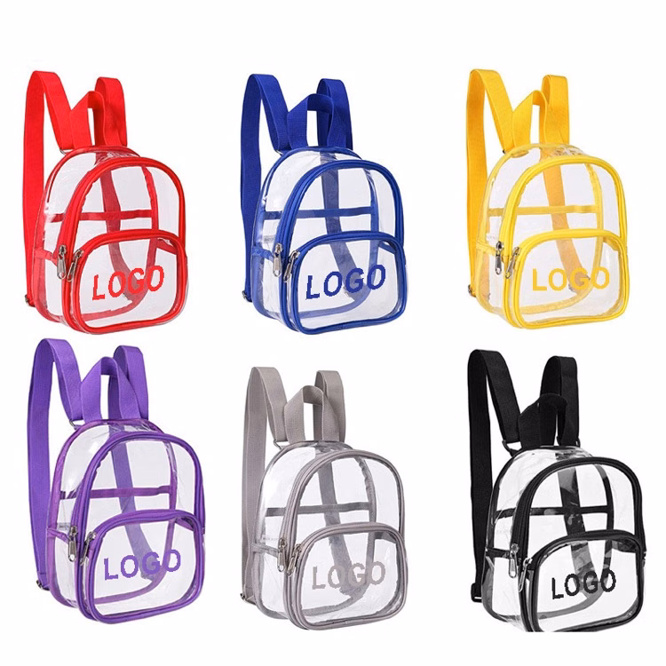 PVC Clear Mini Backpack Stadium Transparent Bookbag