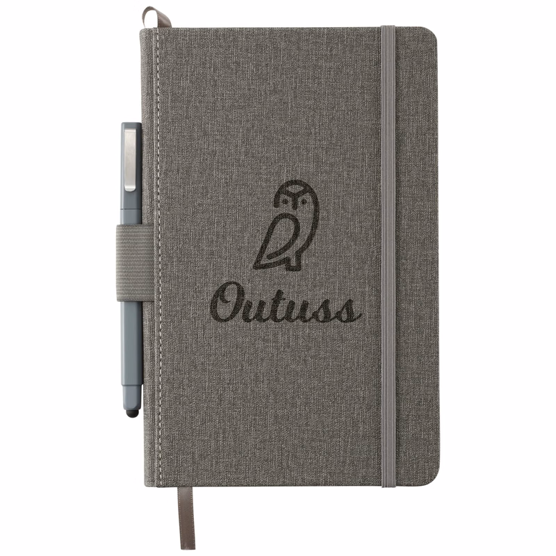 FSC® Mix 5.5" x 8.5" Heathered Hard Bound Journal