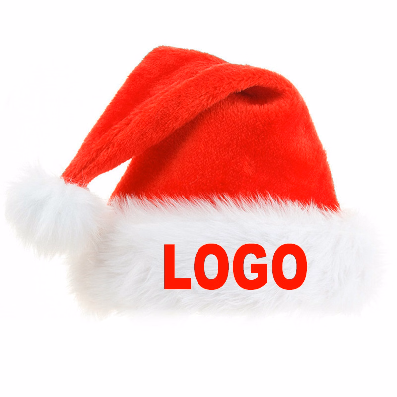Adult Christmas Hat with Embroidered Logo