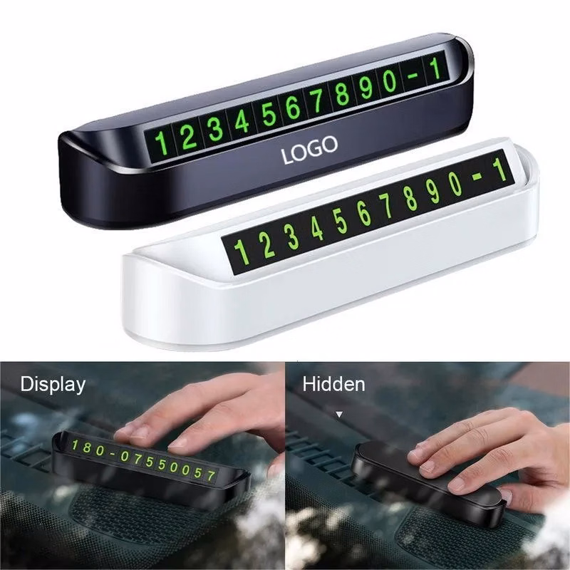Temporary Car Parking Phone Number Card