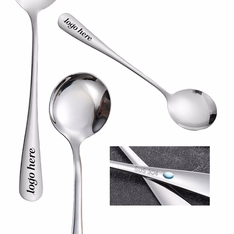 Premium Stainless Steel Thickened Round Spoon