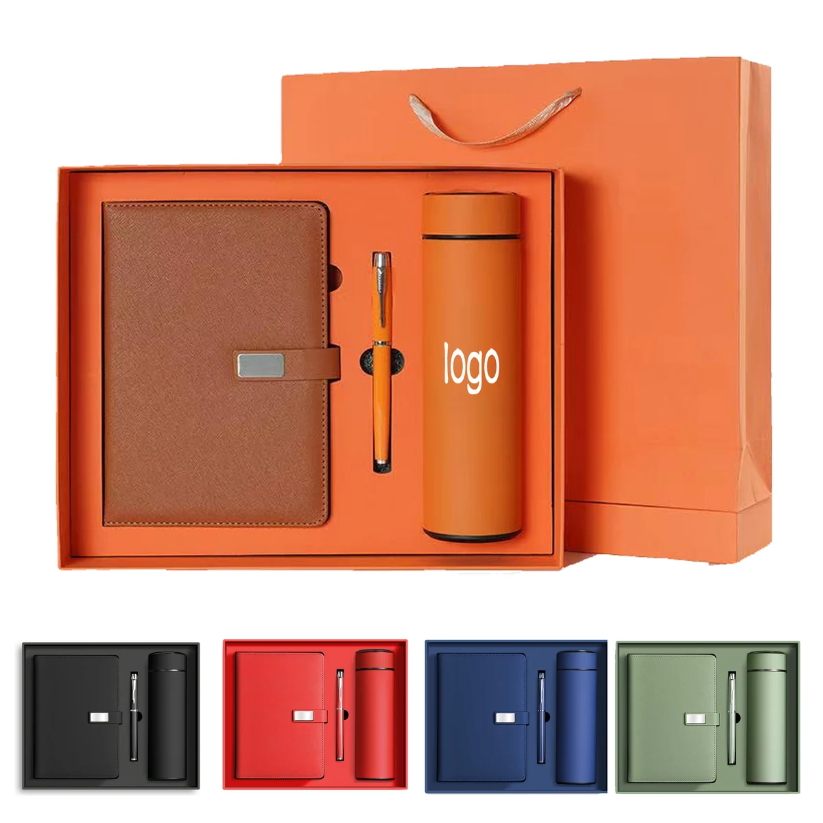 High-end Business Thermos Set, custom water bottle with logo imprint 1