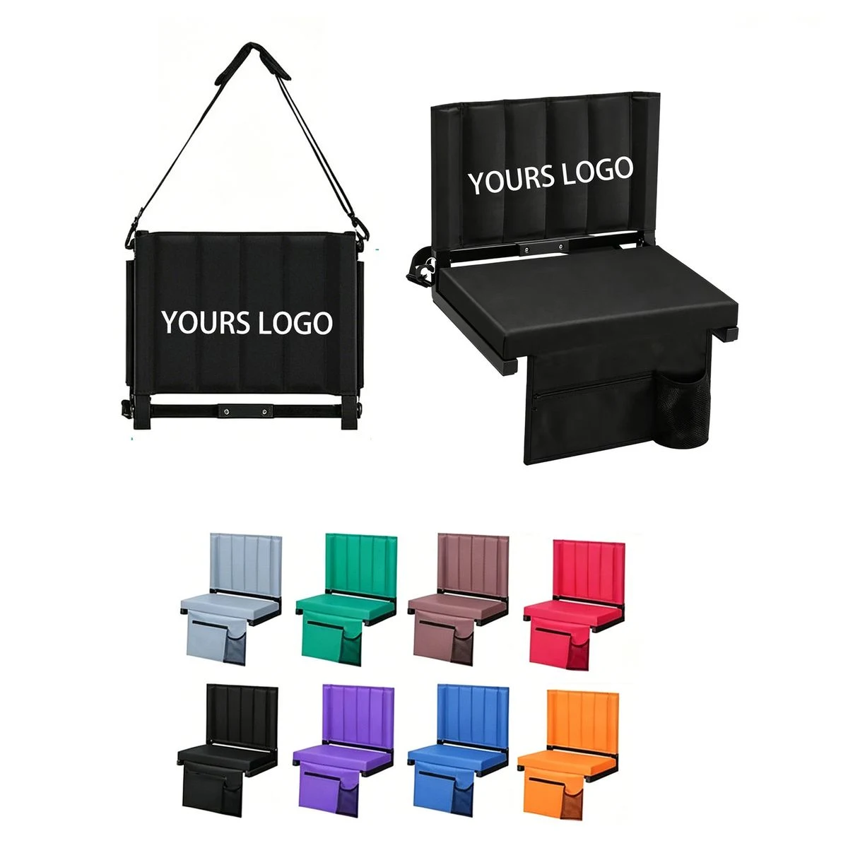 Lightweight Folding Stadium Chair with Custom Design 1