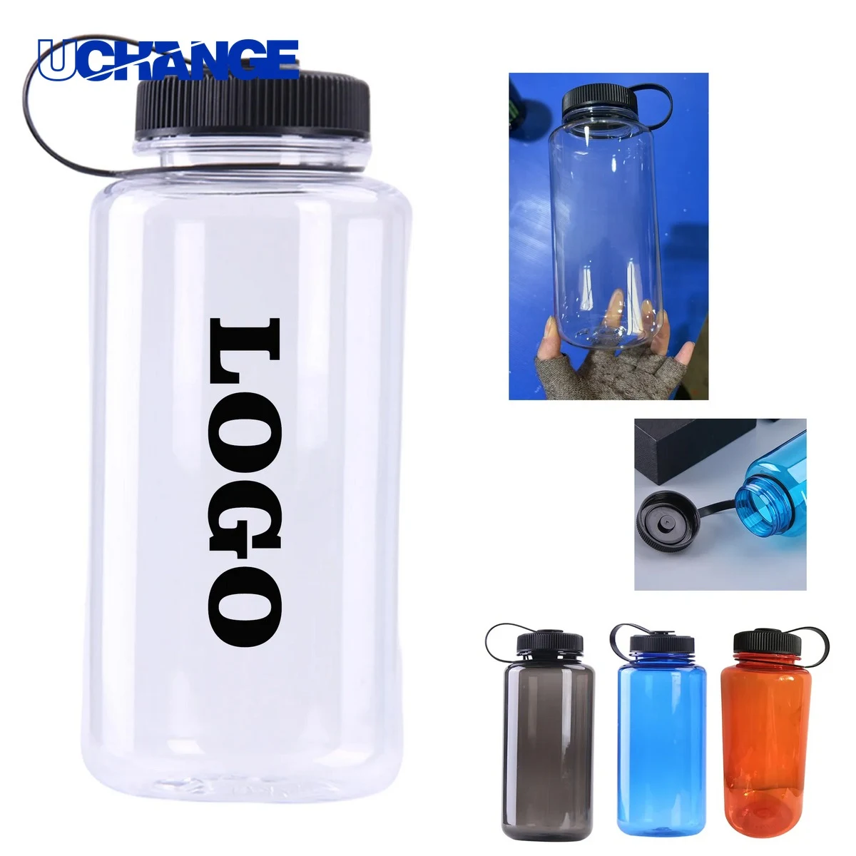 Wide Mouth Bottle Container with Handle (32oz) 1