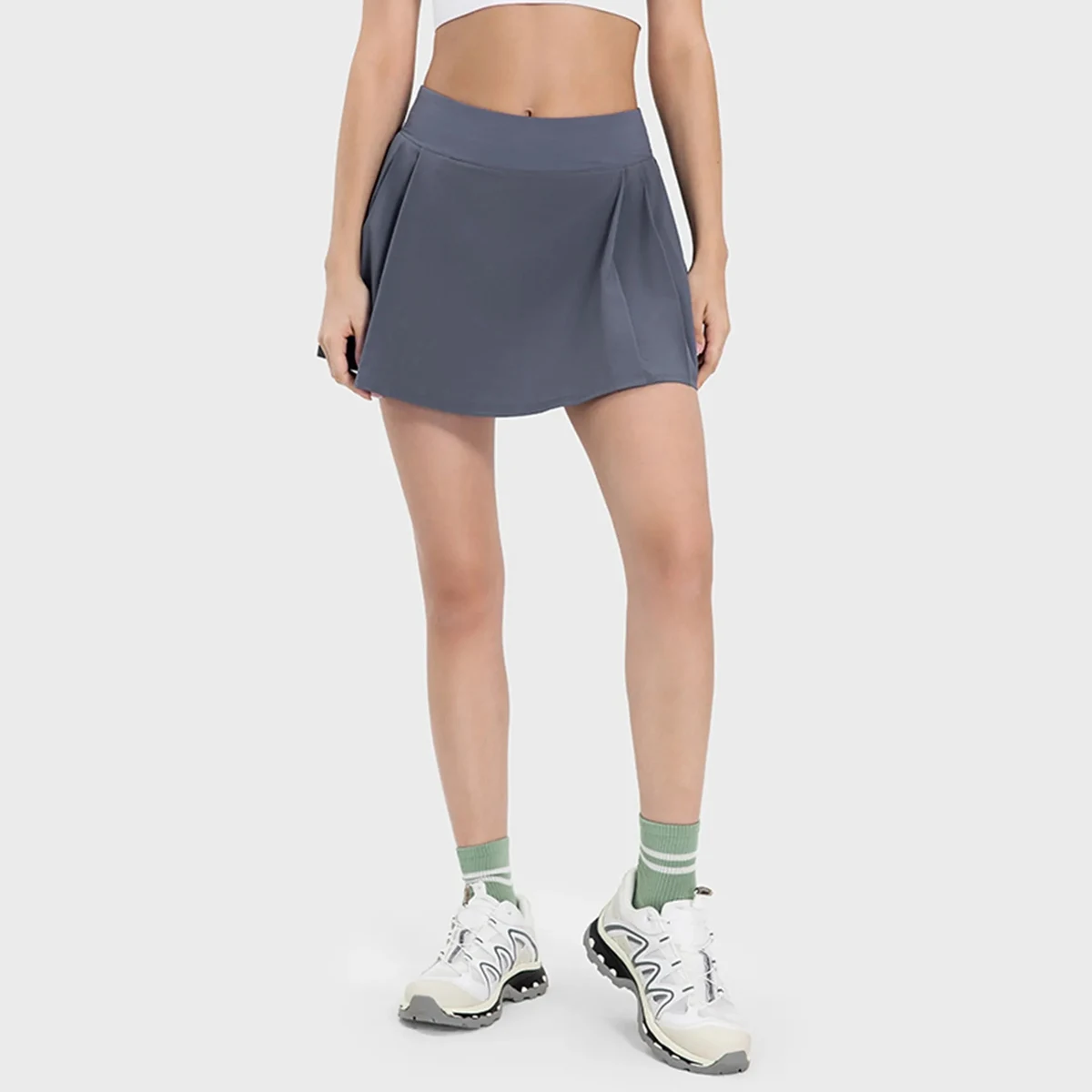Pleated Tennis Athletic Golf Running Mini Skirts with Shorts 1