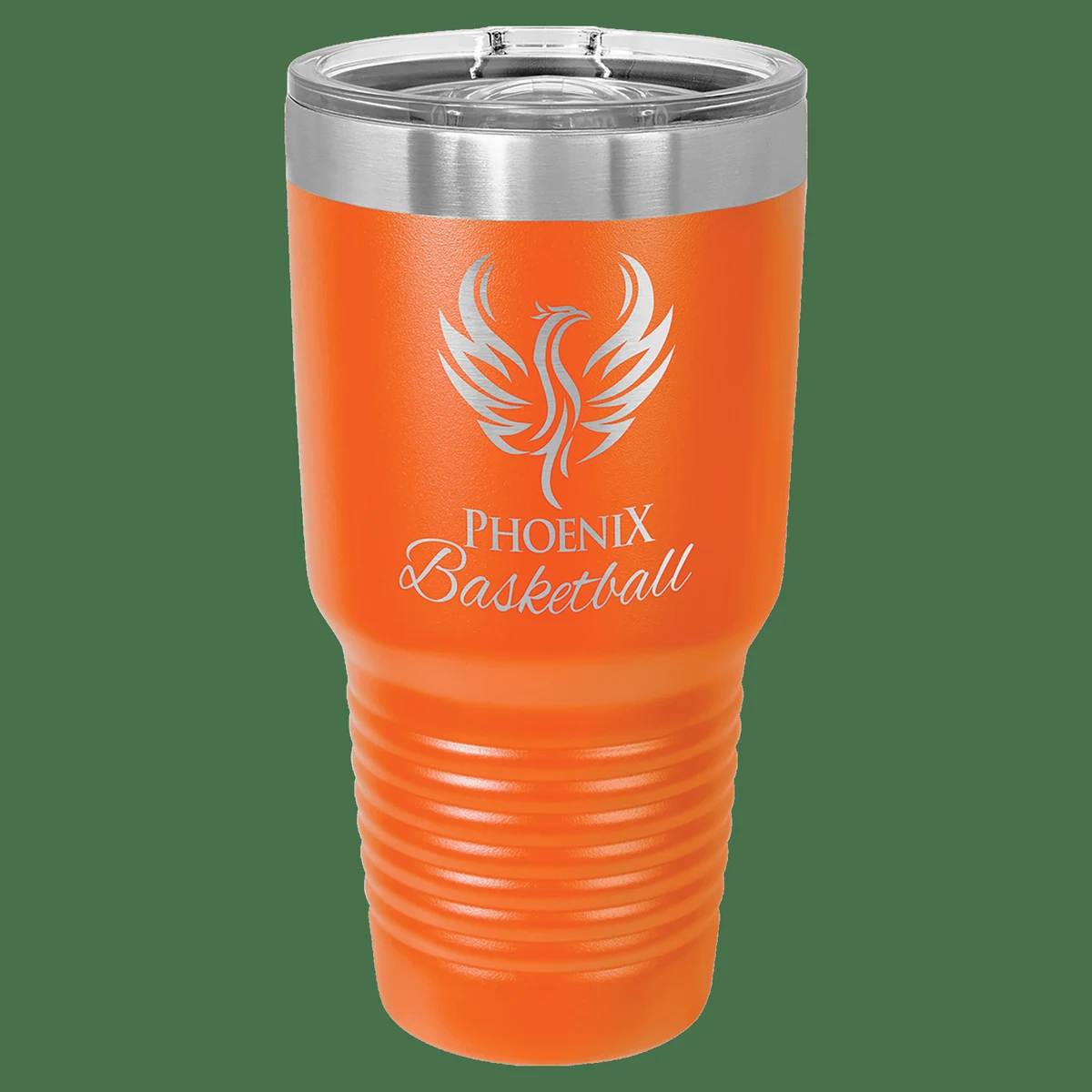 30 oz. Orange Laser Engraved Polar Camel Ringneck Tumblers w/Slider Lid 1