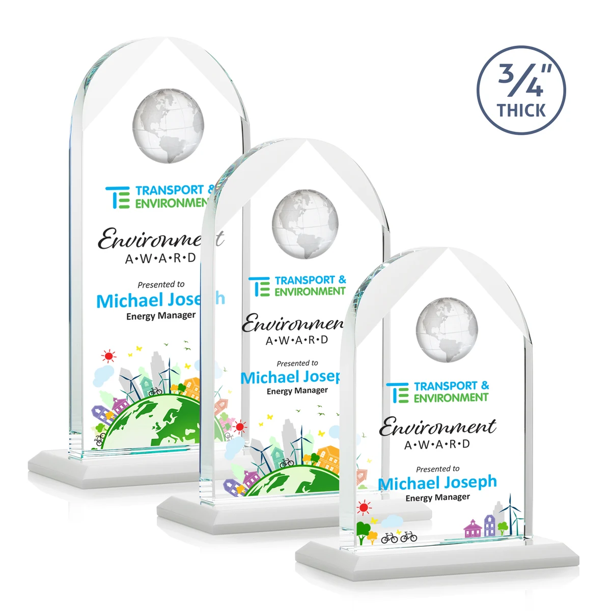 Blake Globe VividPrint™ Award - White 1