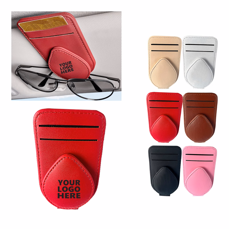 Jasa PU Leather Car Eyeglasses Clip