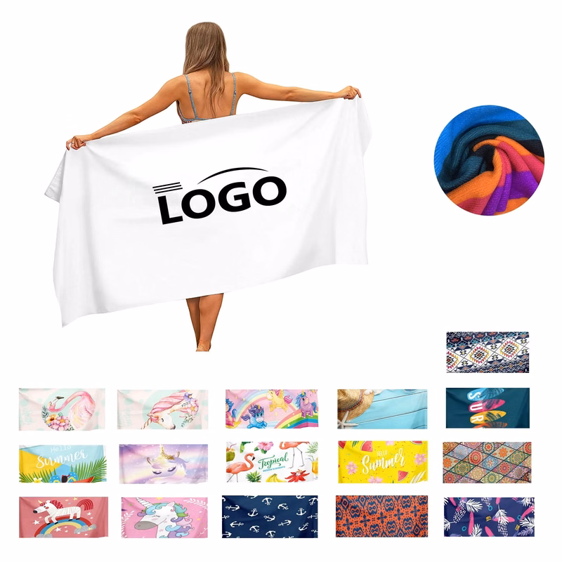Full Color Printed Microfiber Summer Beach Sport Towel