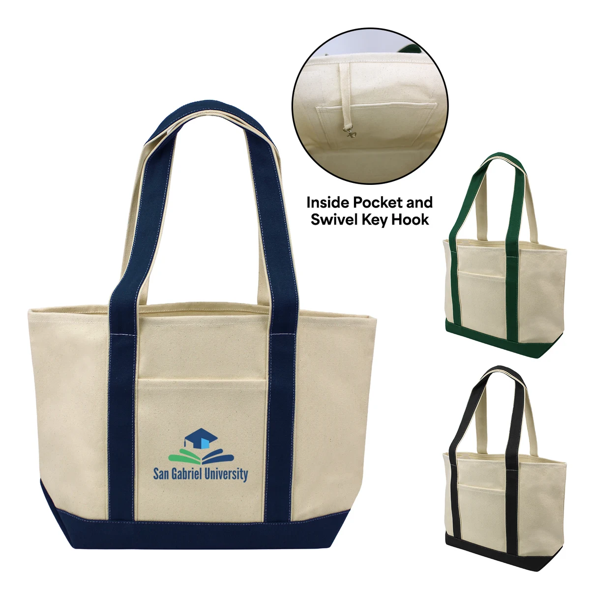 Large Heavy Duty Boat Tote, custom tote bag with logo imprint 1