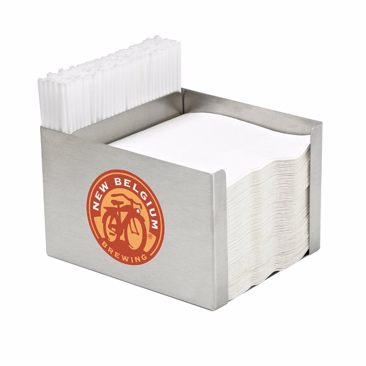 Stainless Steel Napkin/Straw Caddy