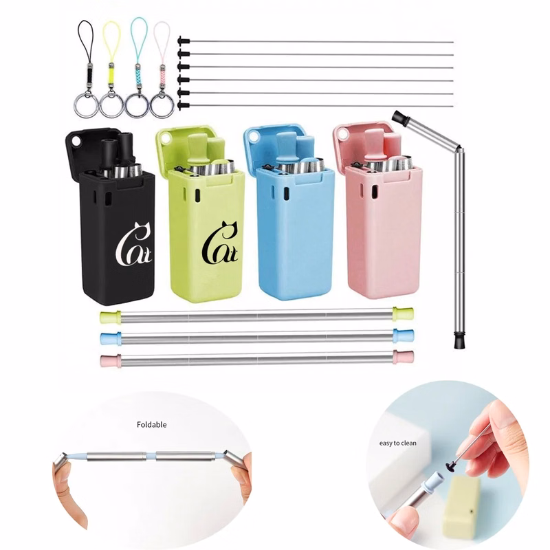 Reusable Stainless Steel Folding Straw