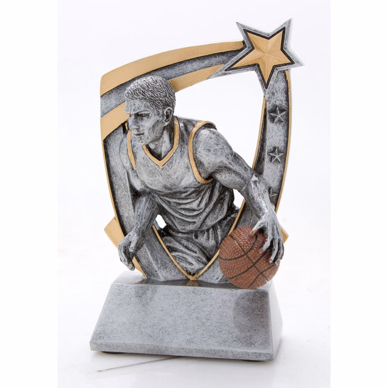 Male Basketball 3-D Star Resin
