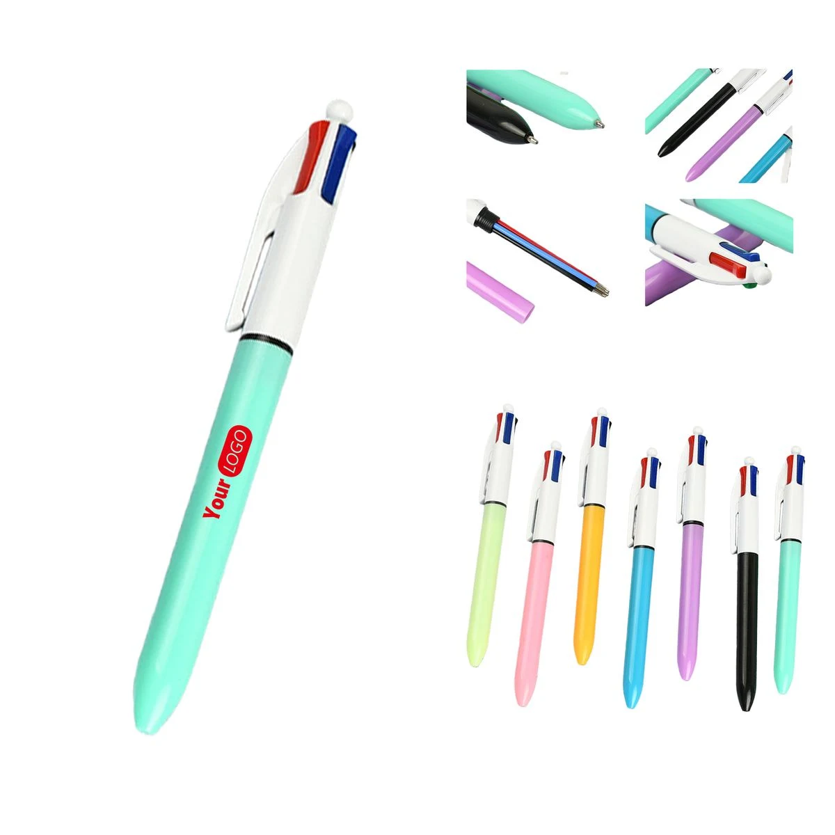 Custom Logo Retractable Ballpoint Pen, custom pen with logo imprint 1