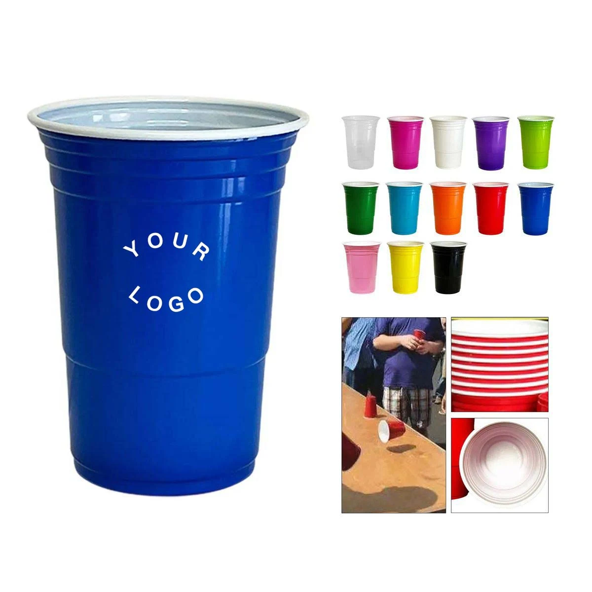 Plastic Beer Pong Cup 16oz for Party Games 1