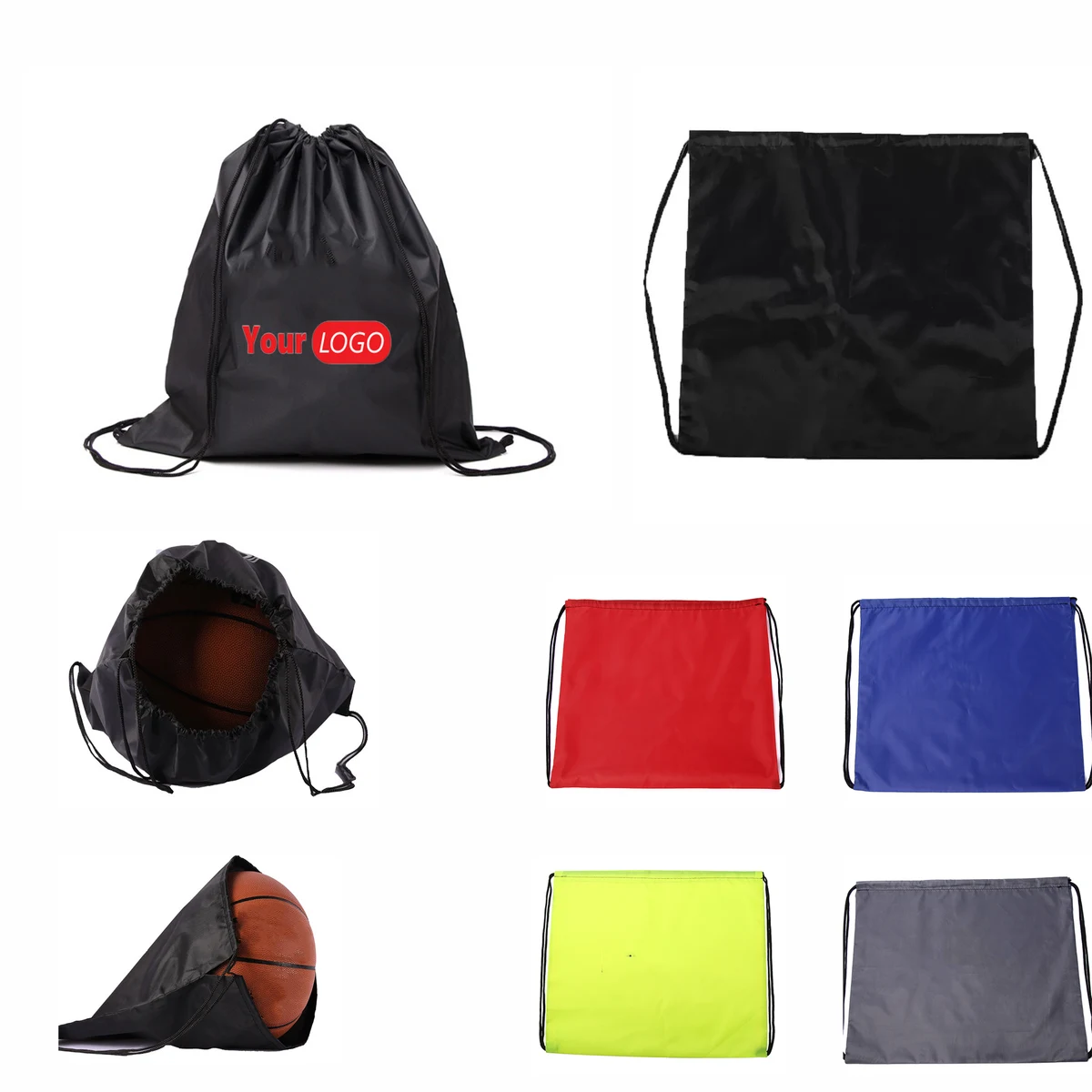Basketball Drawstring Backpack Cinch Bag MOQ 50pcs 1