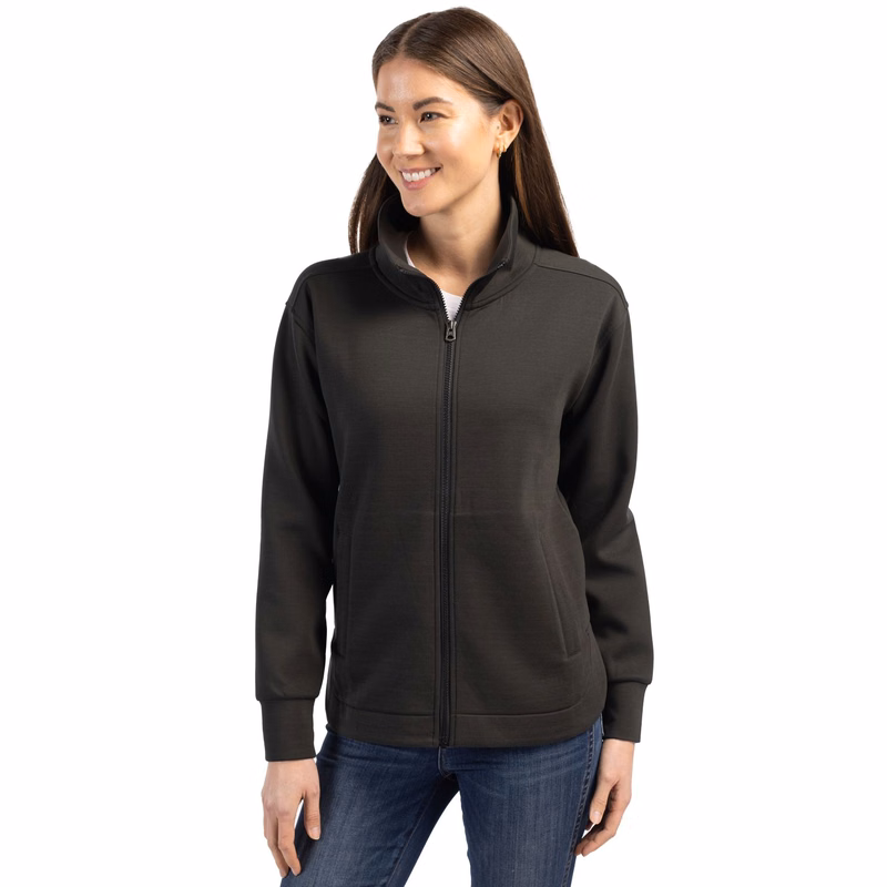 Cutter & Buck Roam Recycled Buttery-Soft Knit Womens Full Zip Jacket