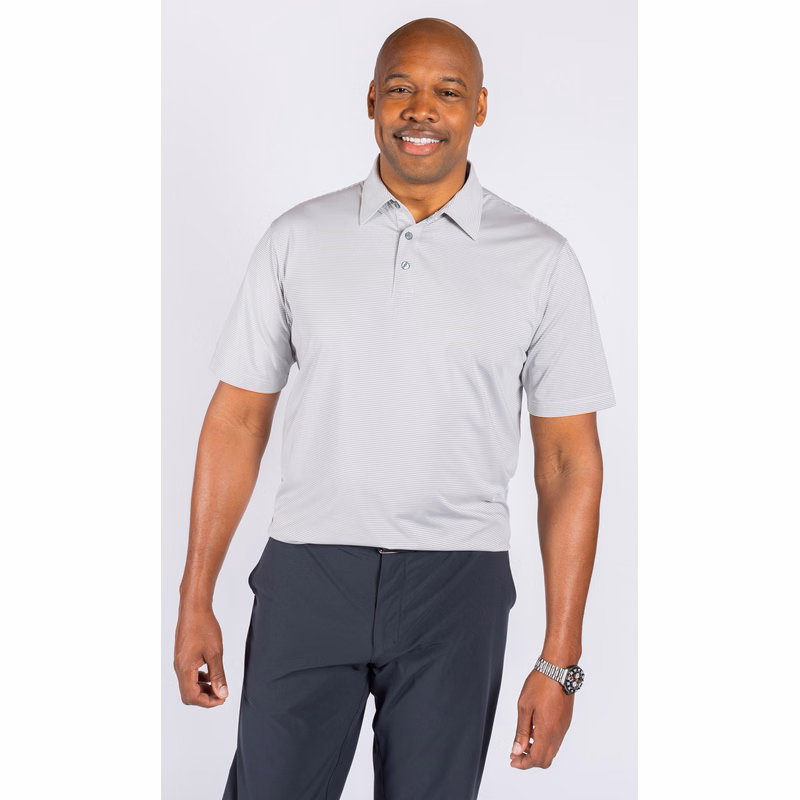OOBE Men's Charley Striped Performance Polo