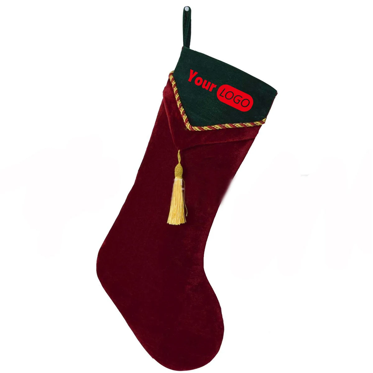 Velvet Candy Cane Family Christmas Festive Socking 1