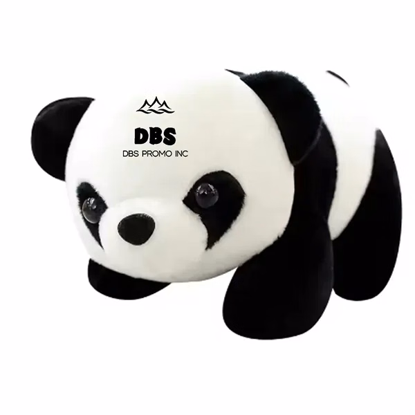 Plush Stuffed Laydown Panda Toy Keychain Decoration