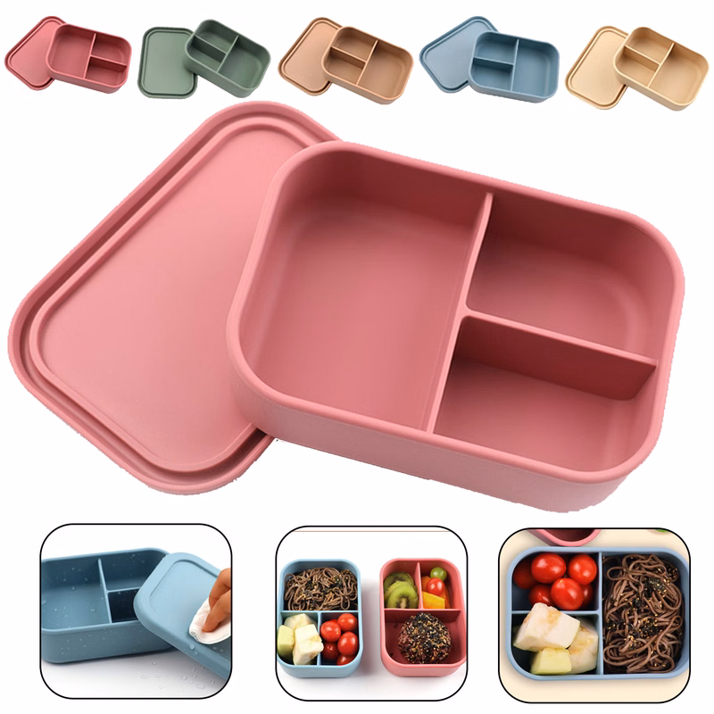 Portable Silicone Leak Proof Lunch Box