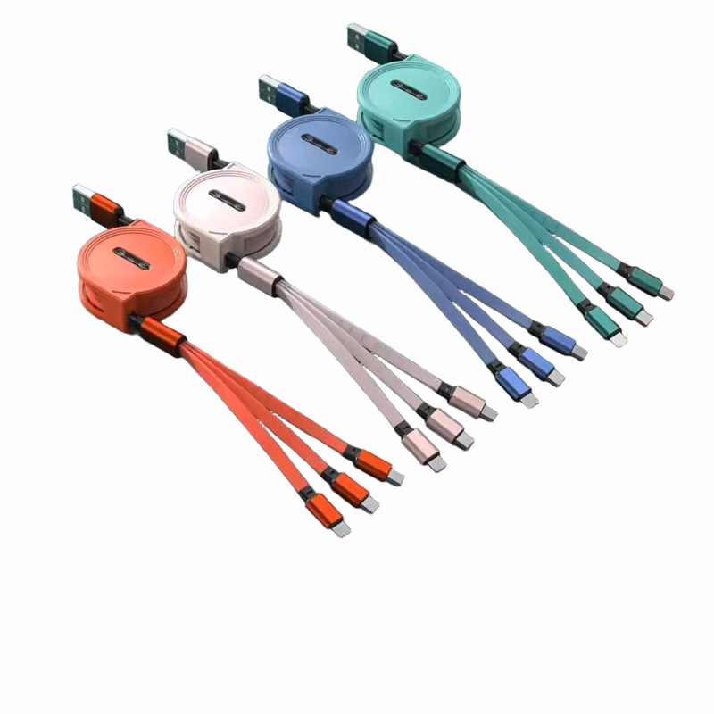Triple Port Retractable Fast Charging Cable