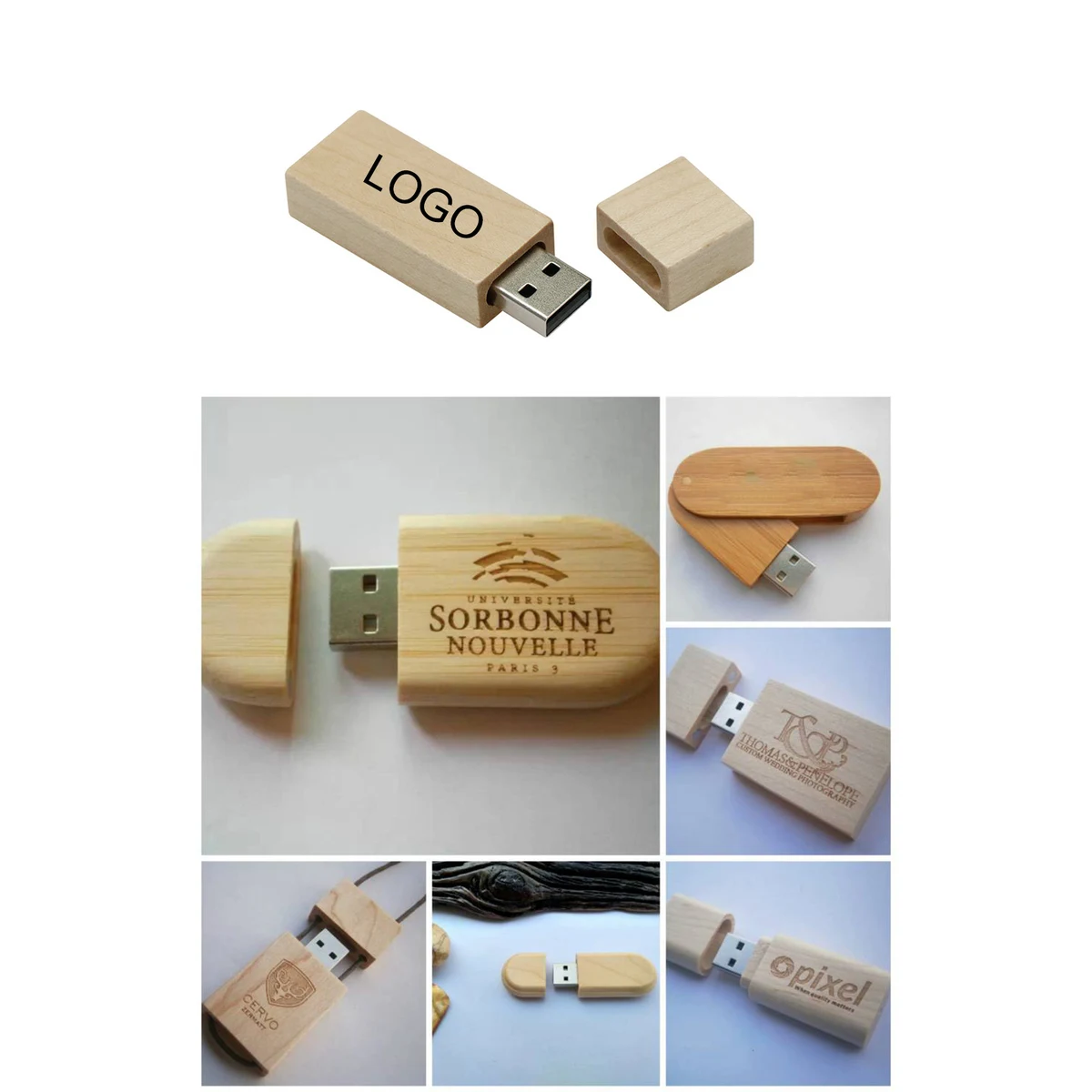 8GB Wooden Shell USB Flash Drive 1