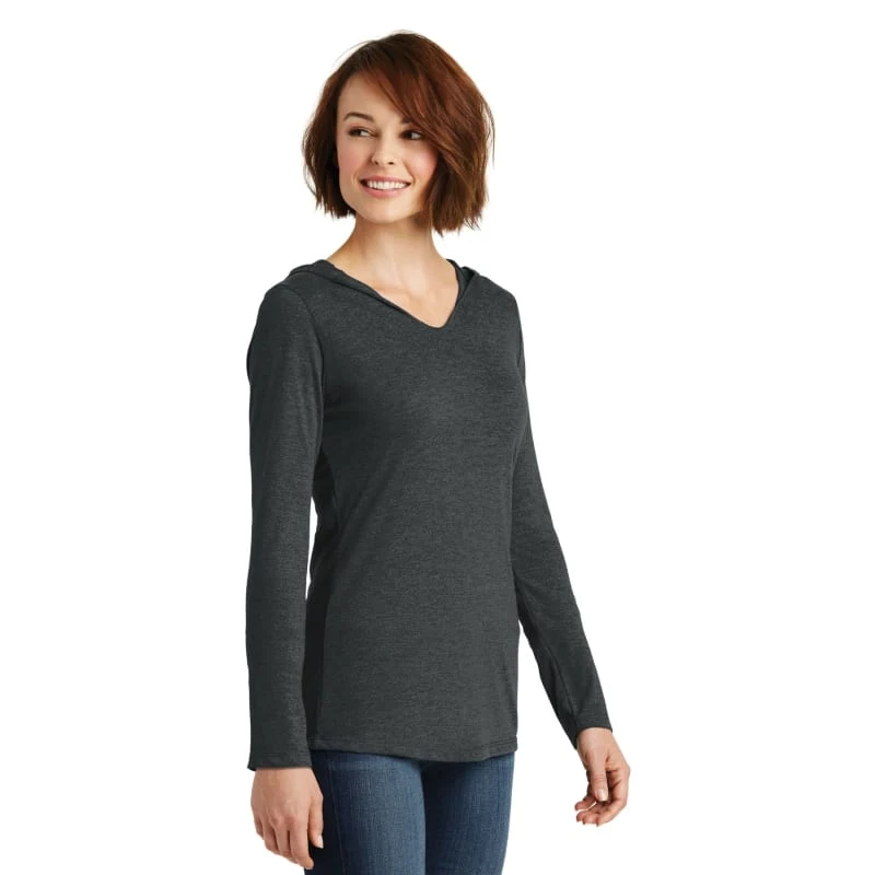District Women's Perfect Tri Long Sleeve Hoodie., custom hoodie or sweatshirt with logo imprint 1