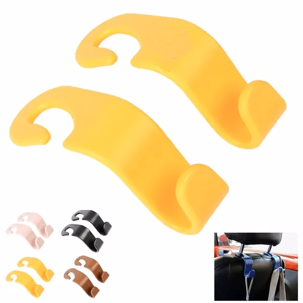 Custom 1.18 x 4.33 Auto Seat Hook Hanger with No-Tool Installation — Car Accessory