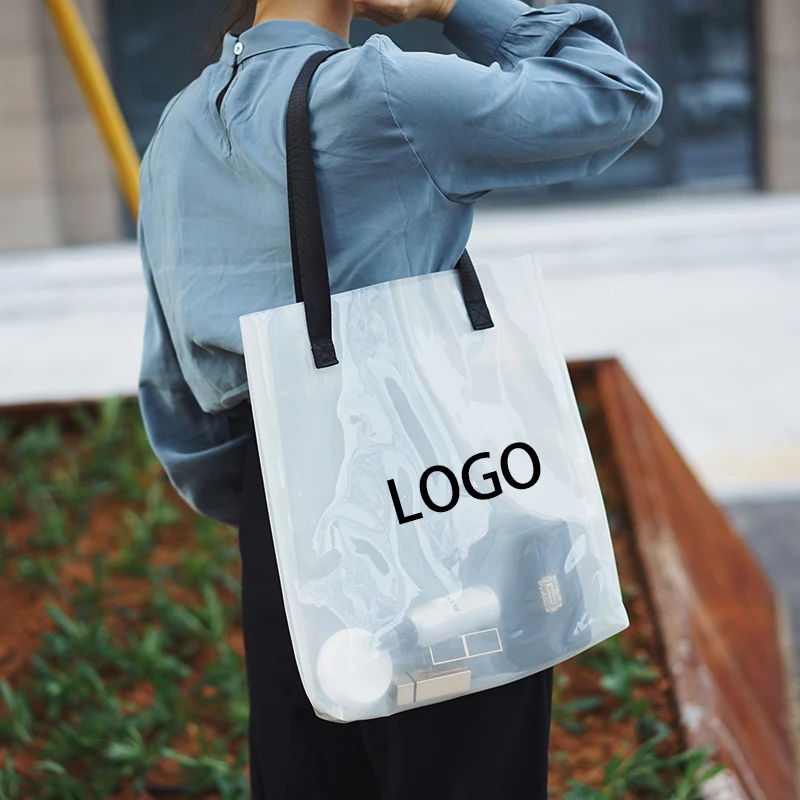 Clear PVC Tote Bag with Logo 1