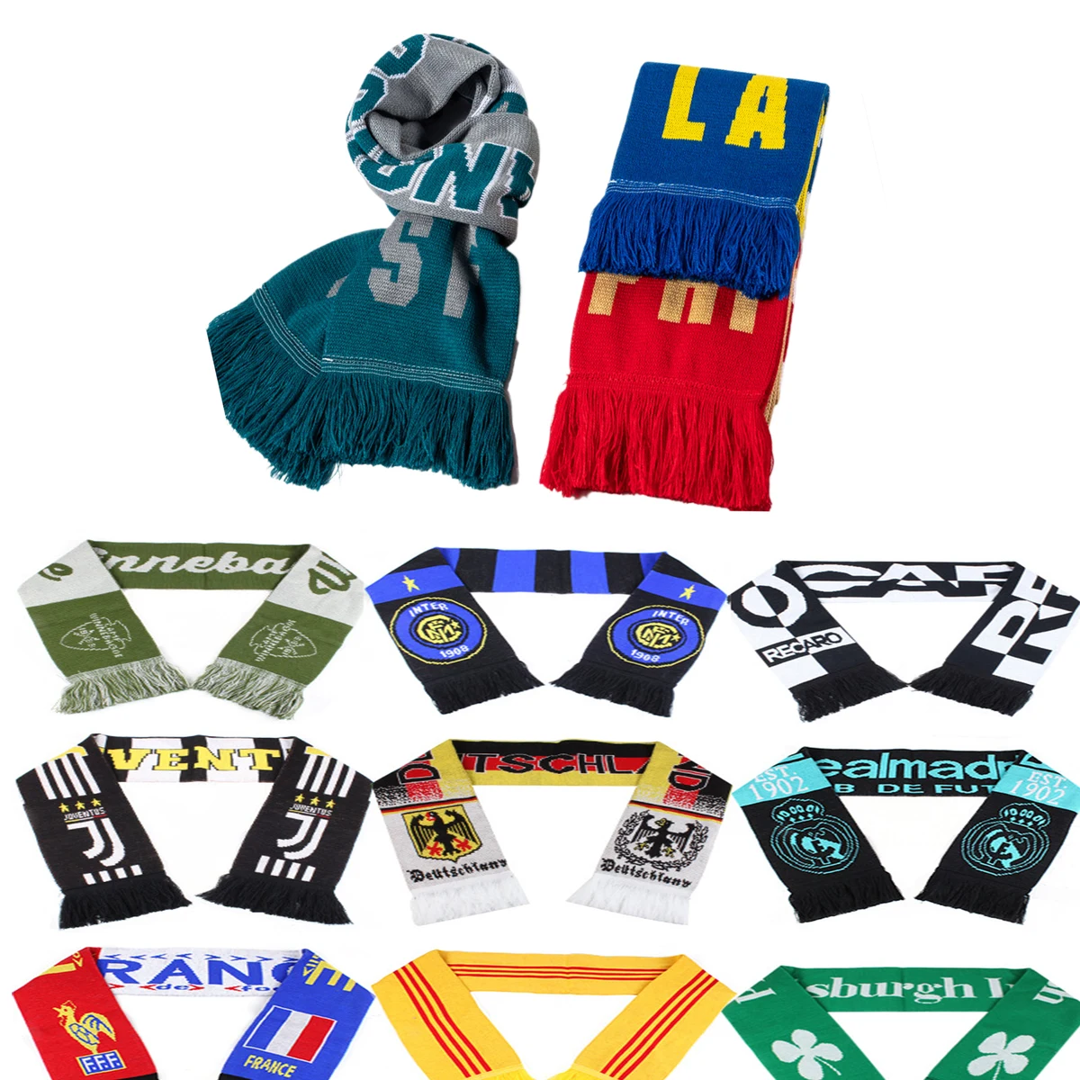 Knitted Sports Scarf w/ Tassel 1
