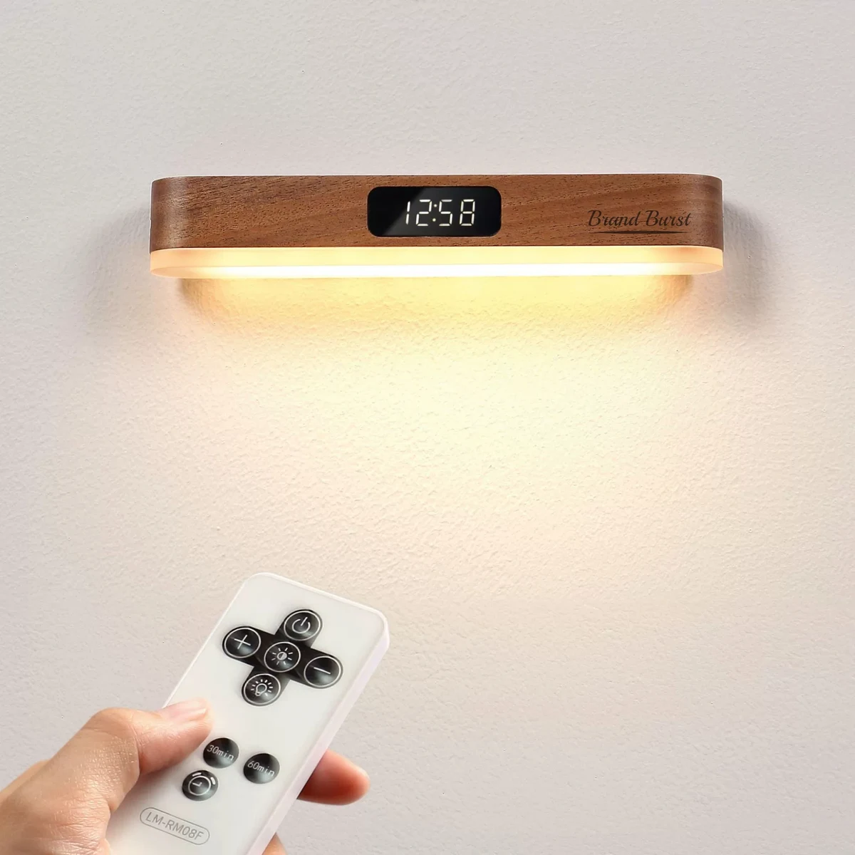 Magnetic Wall Night Light With Clock 1