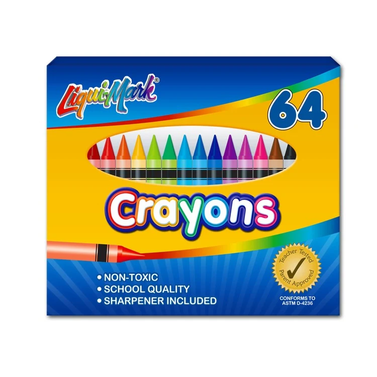 64 Pack Crayons with Sharpener - Assorted Colors 1