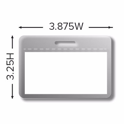 3.875W x 3.25H Plastic Badge Holder
