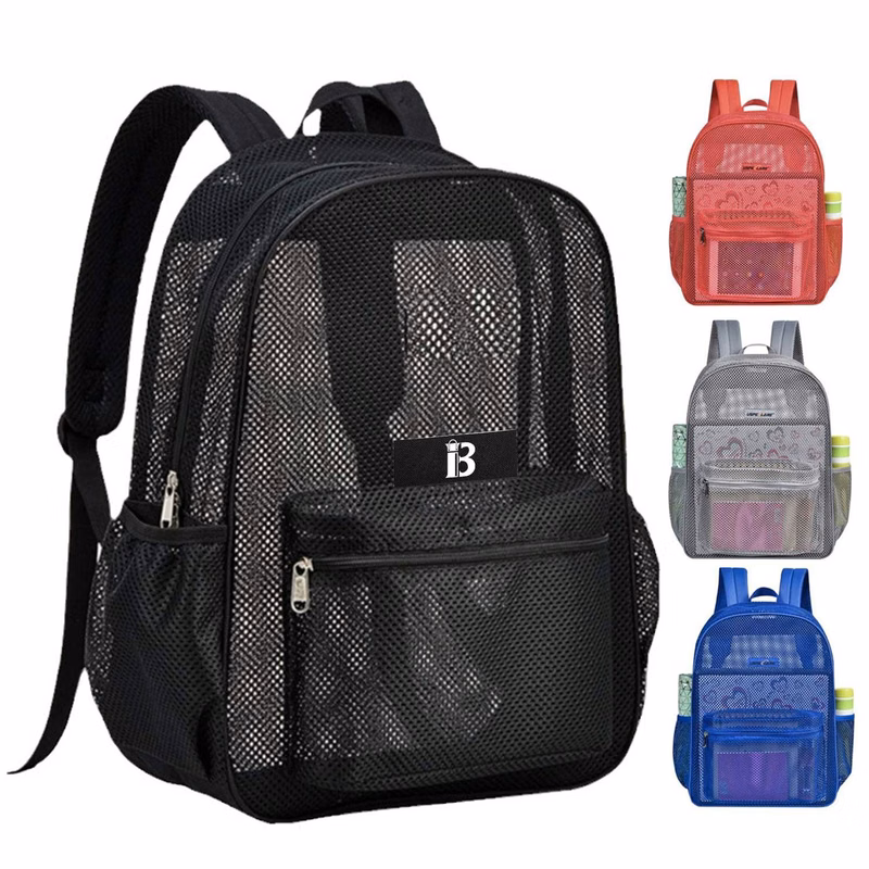 Durable, Lightweight & Portable Chic Black Mesh Backpack