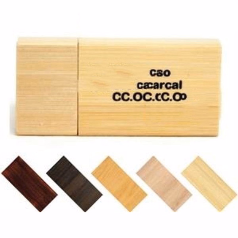 1 GB Rectangular Wooden USB Flash Drives w/ Magnetic Closure