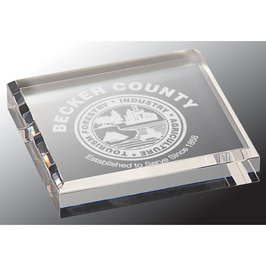 Square Acrylic Paperweight 1