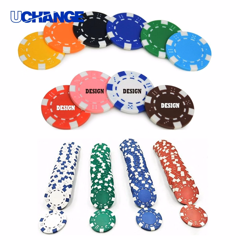 Striped Dice Clay Poker Chips