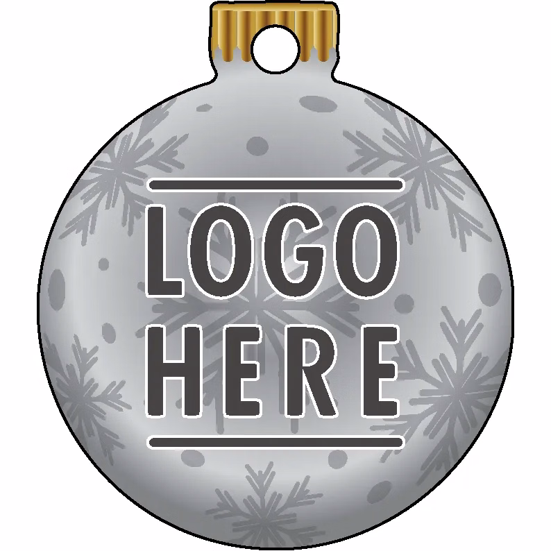 1/4" Recycled Wood Ornaments-Bulb 2 - Snowflake - Silver