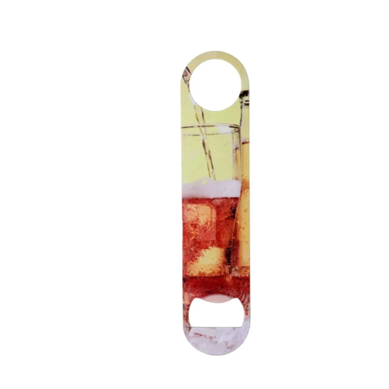 Paddle Shaped Bottle Opener with Key Loop 1