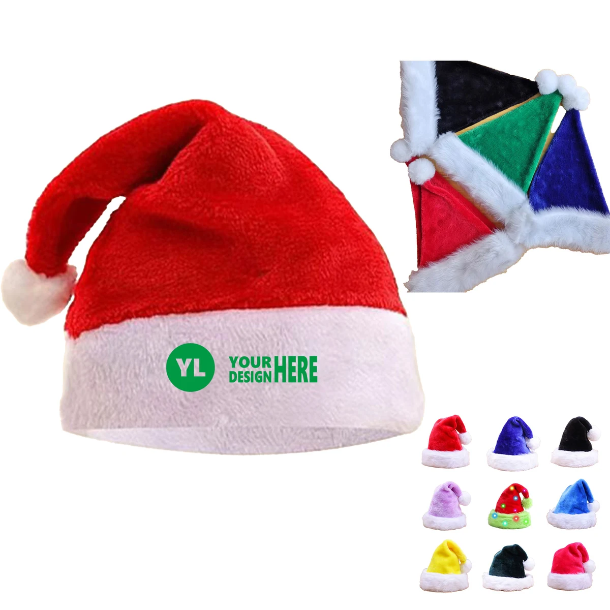 Multi - Color Plush Santa Headwear 1