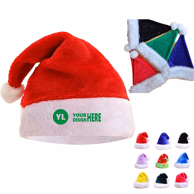 Multi - Color Plush Santa Headwear