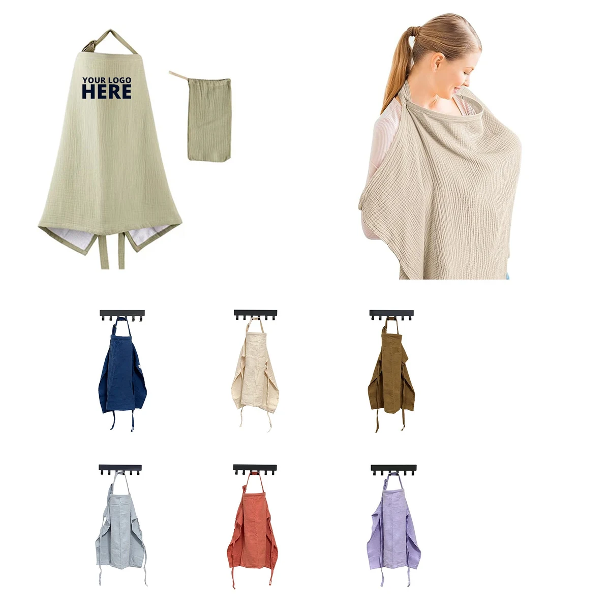 Muslin Nursing Cover for Baby Breastfeeding 1