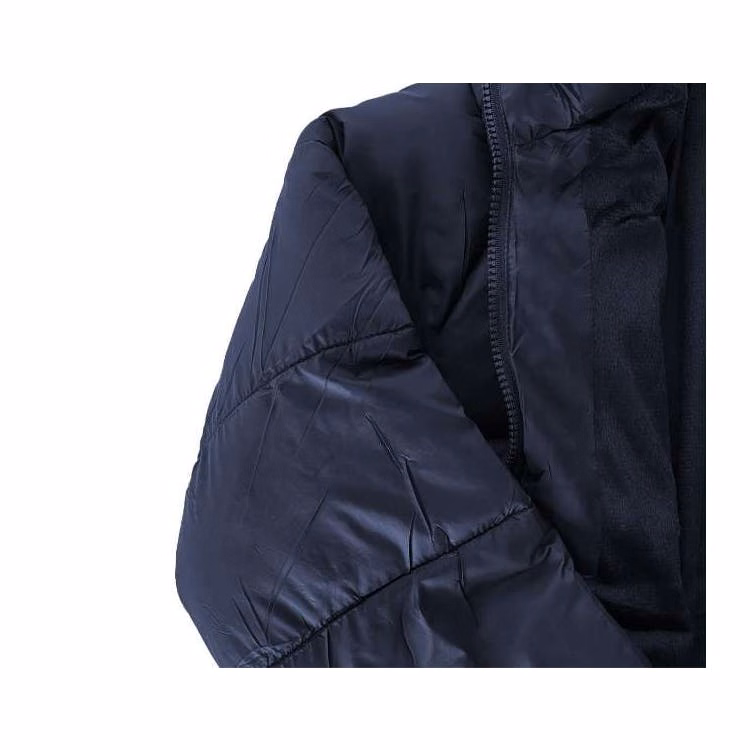 Women's Solid Puffer Jackets Navy Medium