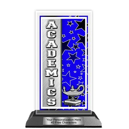 Acrylic Trophy: 6" Tower Shape, Super Star Desi 1